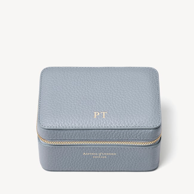 Travel Watch & Ring Box Sky Blue Pebble
