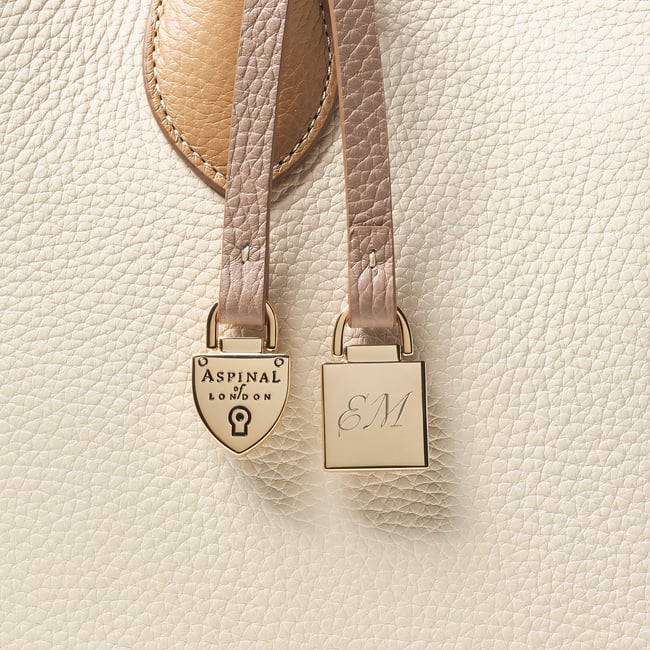 London Tote Soft Taupe & Ivory Pebble
