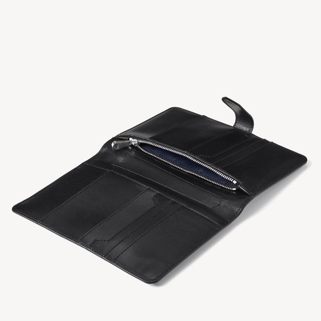 Deluxe Family Travel Wallet Smooth Black