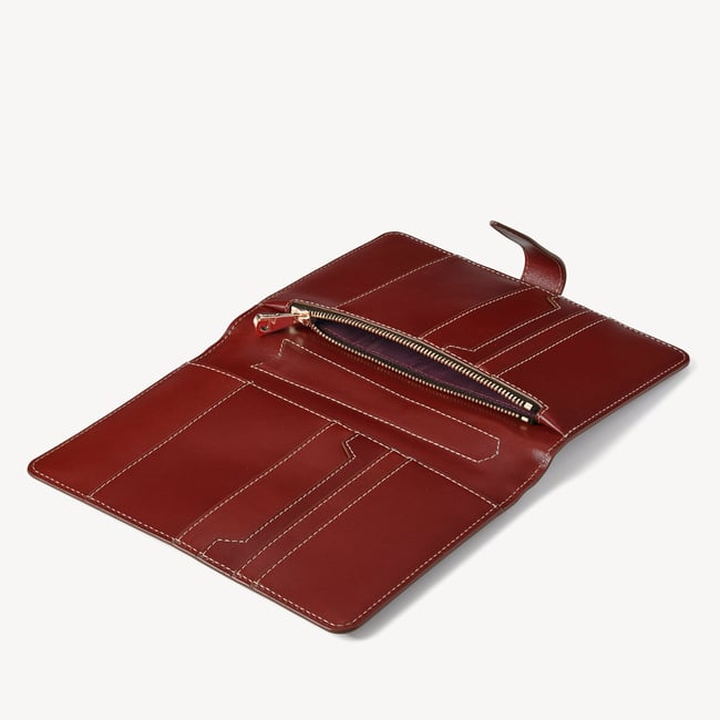 Deluxe Family Travel Wallet Smooth Cognac