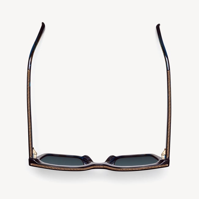 Ava Square Sunglasses Blue Marble 