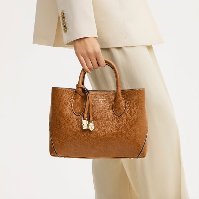 Midi London Tote Tan Pebble