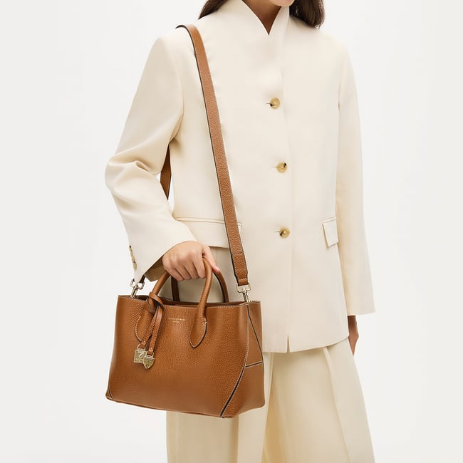 Midi London Tote Tan Pebble