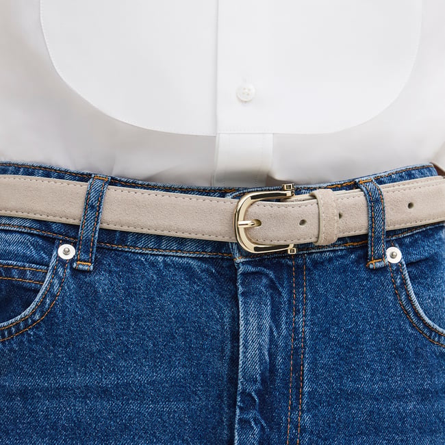 Bella Waist Belt Moleskin Suede
