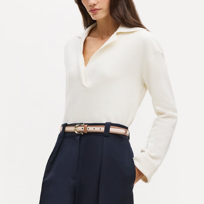 Bella Waist Belt Natural Milled Pebble & Smooth Tan