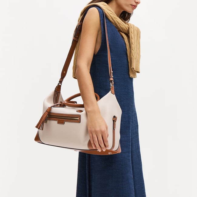 Hudson Bag Beach Stone Premium Pebble & Smooth Tan