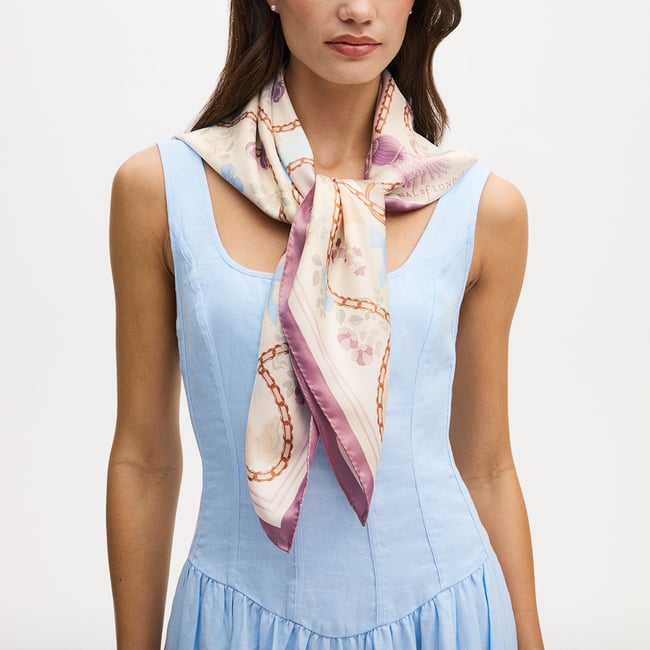 Mayfair® Songbird Silk Scarf English Rose Pure Silk