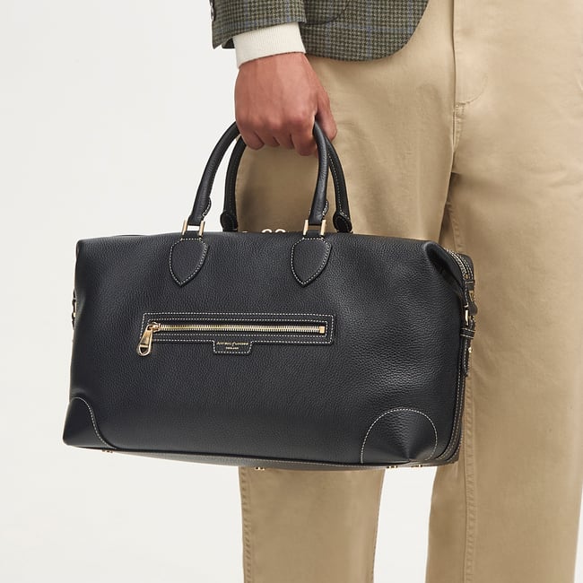 Hudson Bag Black Milled Pebble