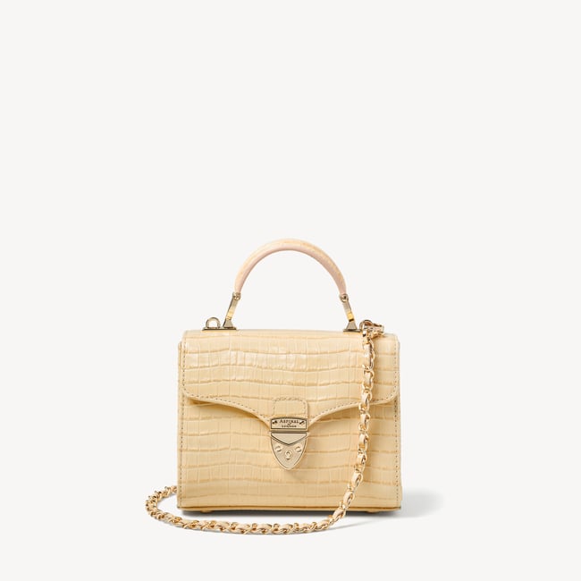Mini Mayfair® with Silk Neck Scarf Deep Shine Buttermilk Small Croc