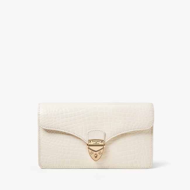 Mayfair®Clutch Ivory Patent Croc