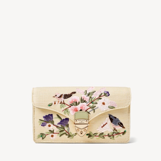 Mayfair®Clutch Ivory Canvas Raffia