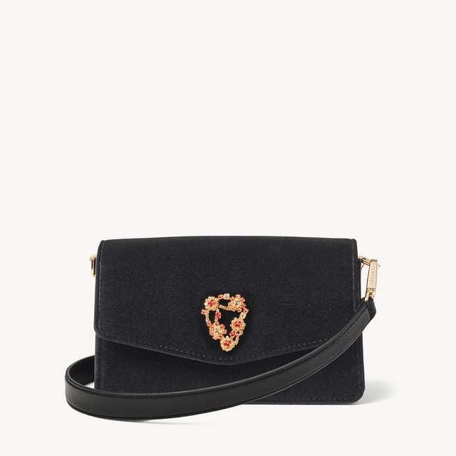 Eliza Clutch Black Velvet