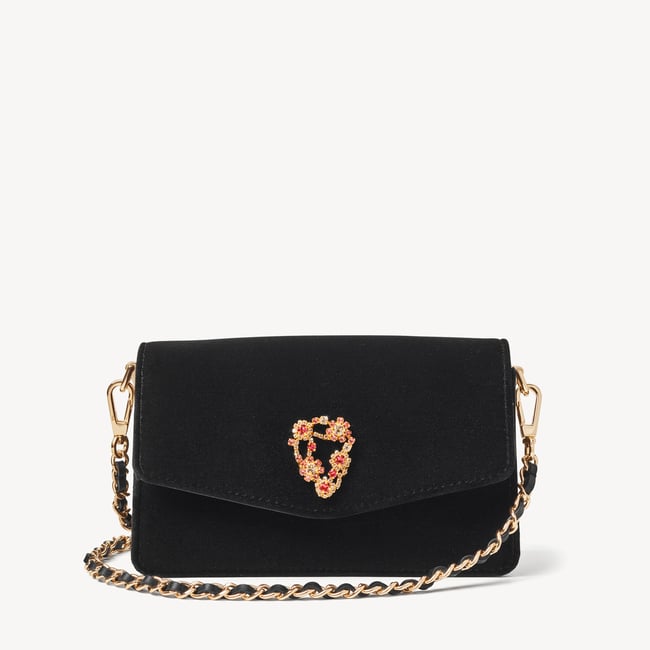 Eliza Clutch Black Velvet