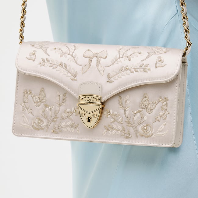 Mayfair®Clutch Ivory Silk Satin