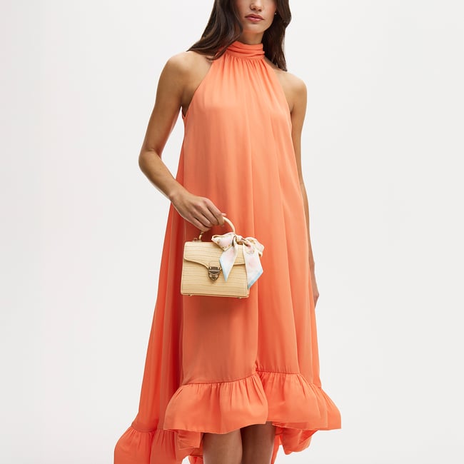 Mini Mayfair® with Silk Neck Scarf Deep Shine Buttermilk Small Croc