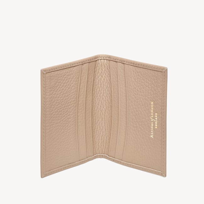 Double Fold Credit Card Holder Fawn Pebble