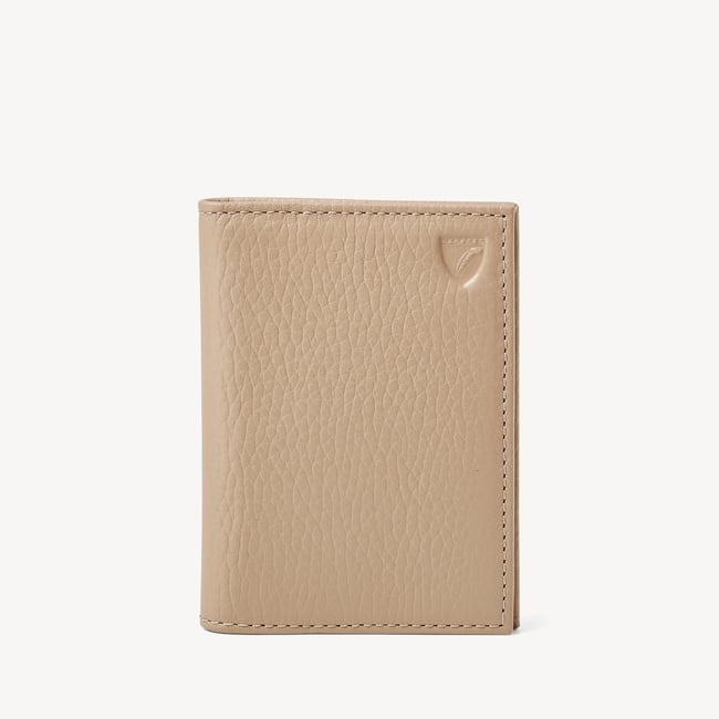 Double Fold Credit Card Holder Fawn Pebble