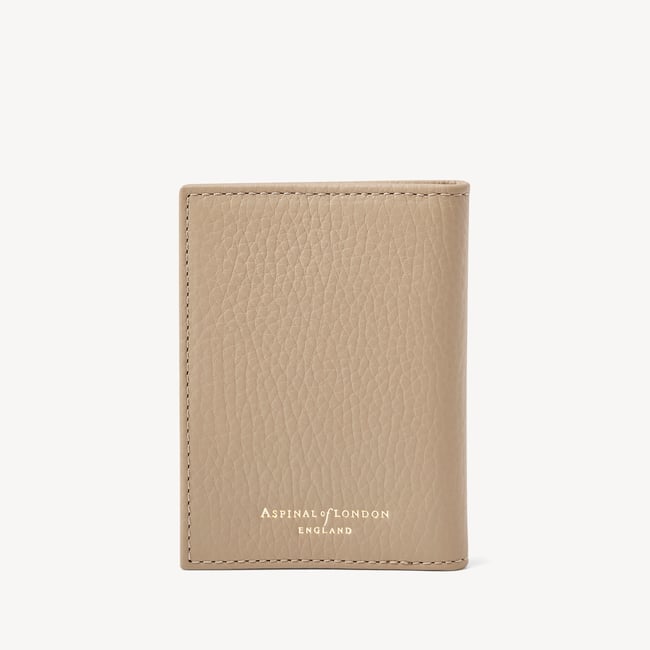 Double Fold Credit Card Holder Fawn Pebble