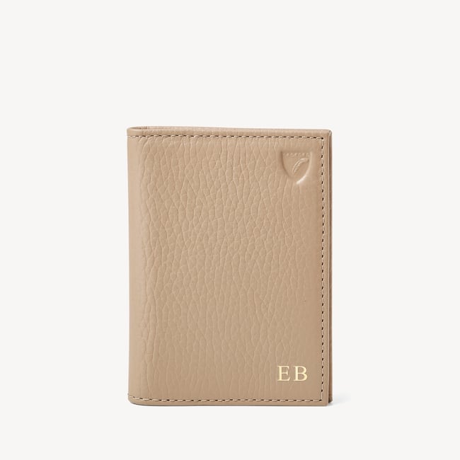Double Fold Credit Card Holder Fawn Pebble