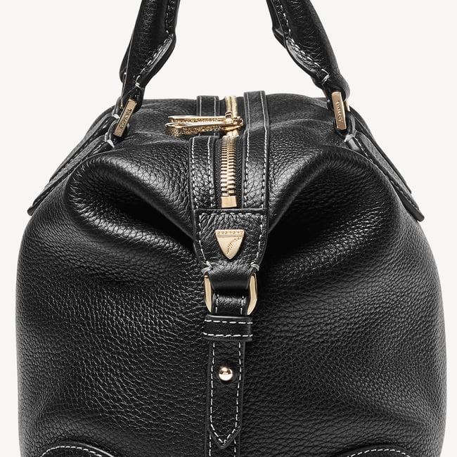 Hudson Midi Black Milled Pebble