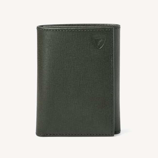 Trifold Wallet Forest Green Saffiano