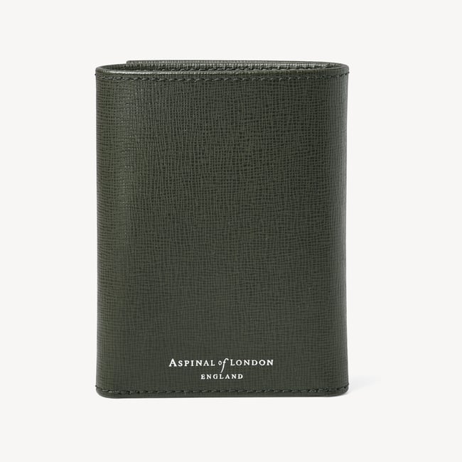 Trifold Wallet Forest Green Saffiano
