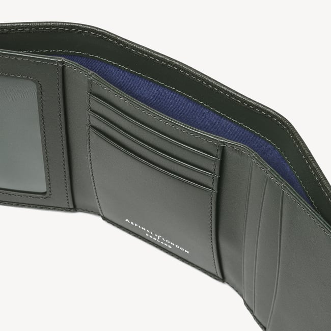 Trifold Wallet Forest Green Saffiano