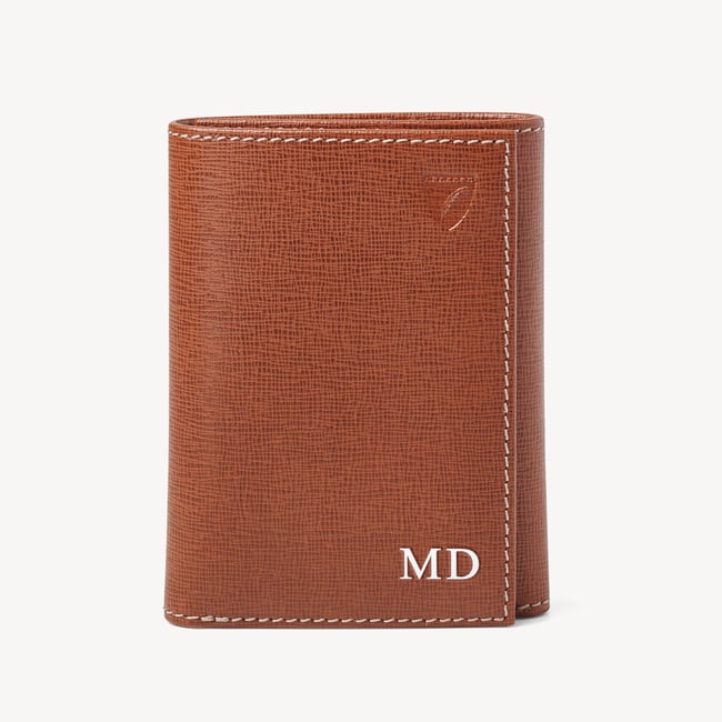 Trifold Wallet Tan Saffiano