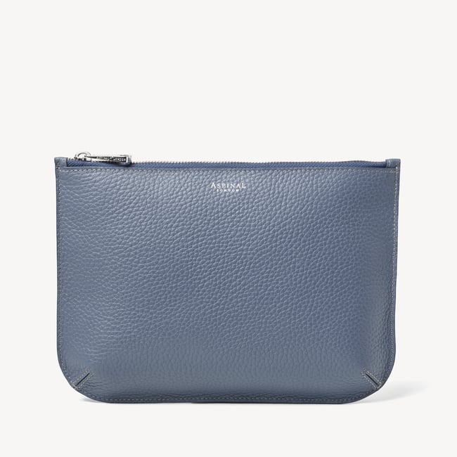 Large Ella Pouch Heritage Blue Pebble