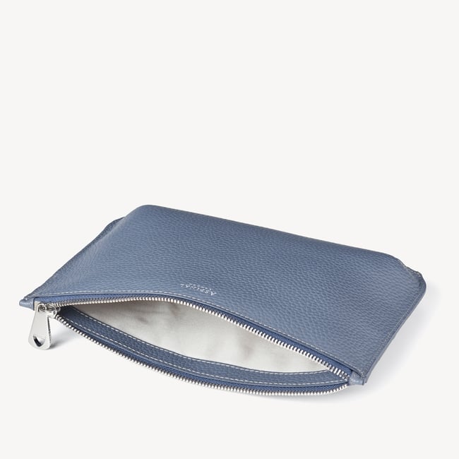 Large Ella Pouch Heritage Blue Pebble