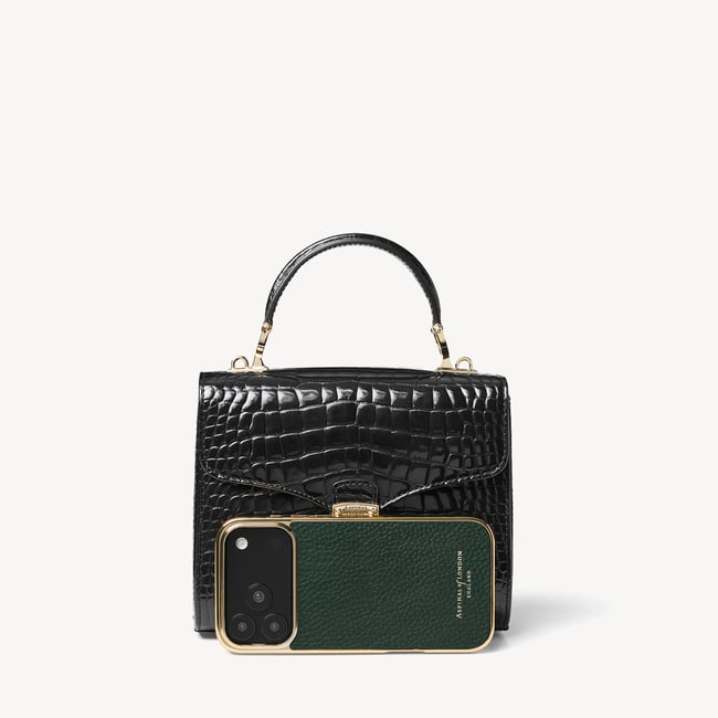 Midi Mayfair® Blush Pink Metallic Woven Leather