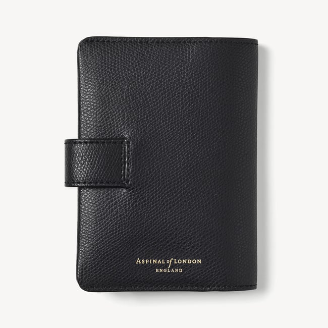 Duo Passport Cover Black Soft Saffiano