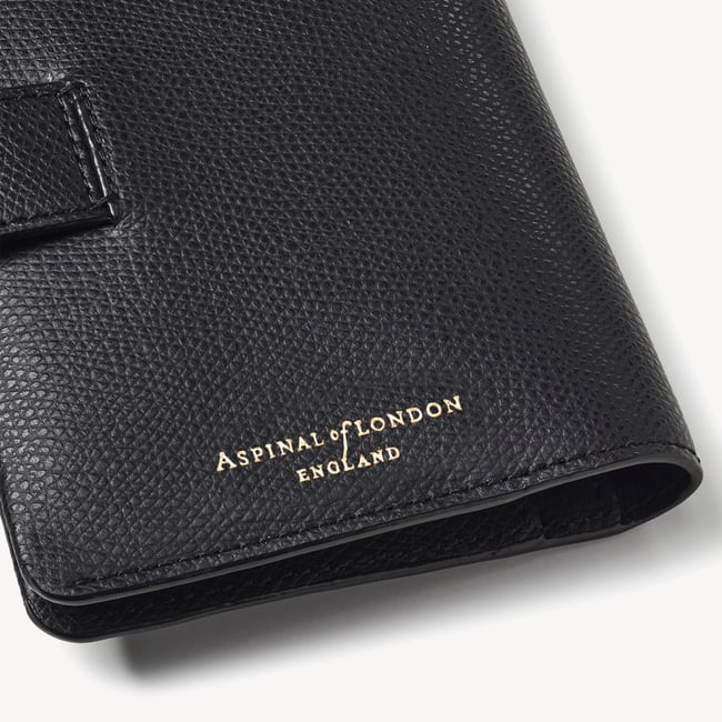 Duo Passport Cover Black Soft Saffiano