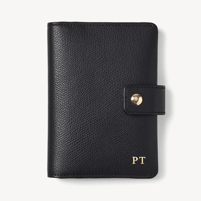 Duo Passport Cover Black Soft Saffiano