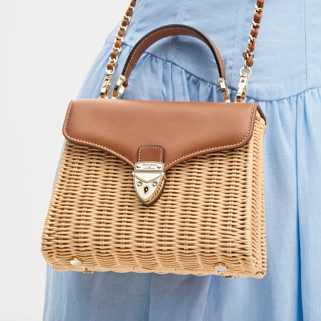 Midi Mayfair® Picnic Basket Natural Rattan Wicker & Smooth Tan