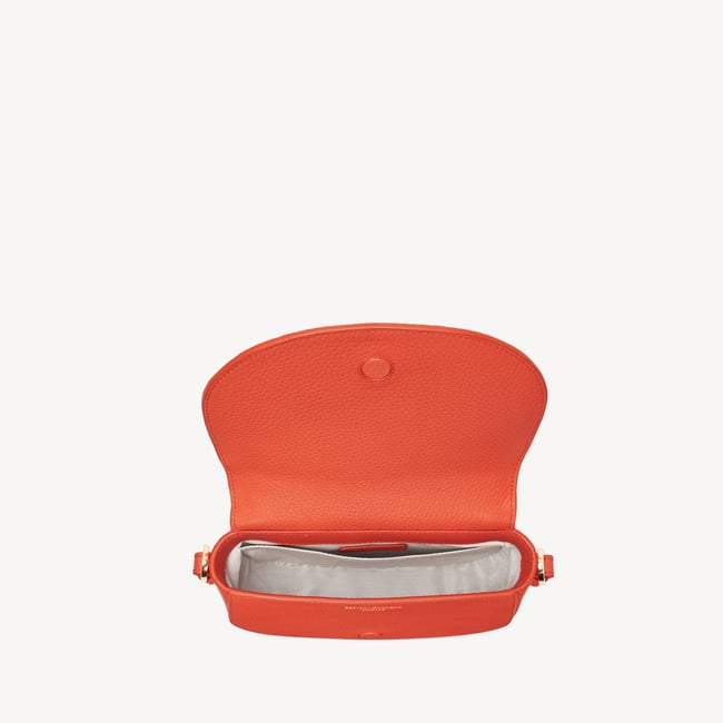 Small Stella Satchel Crossbody Coral Pebble