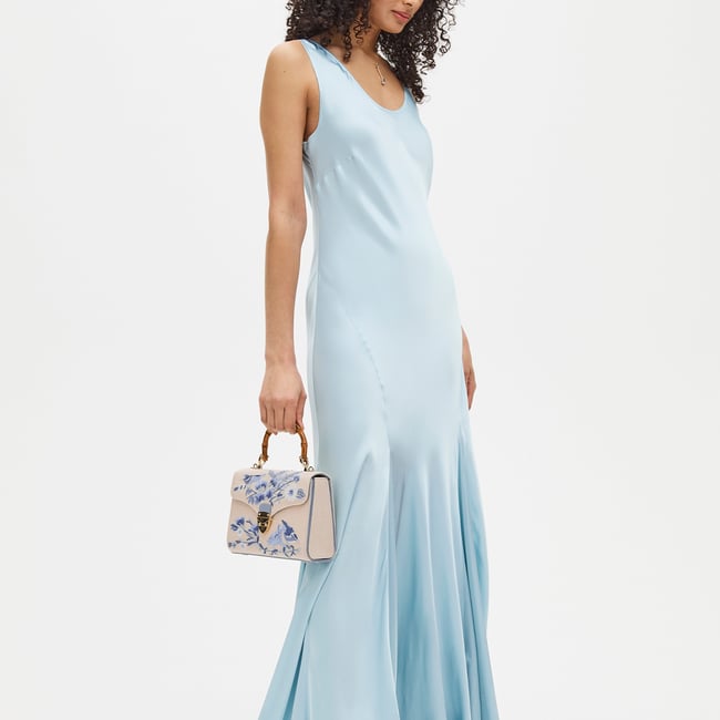 Midi Mayfair® Sky Blue English Garden Hand Embroidery
