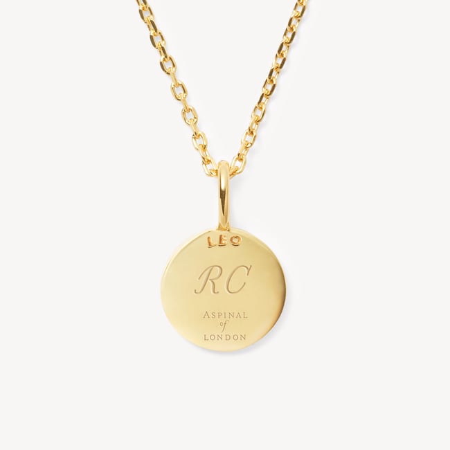 Leo Zodiac Pendant Necklace Leo in 18ct Gold Vermeil