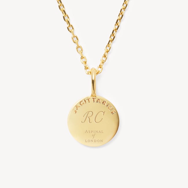 Sagittarius Zodiac Pendant Necklace Sagittarius in 18ct Gold Vermeil