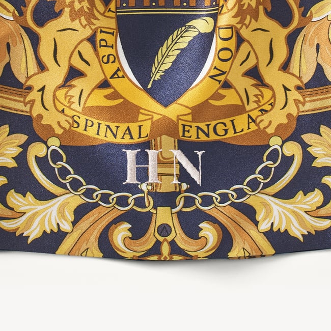 Silk Eye Mask Set Navy Signature Shield Pure Silk