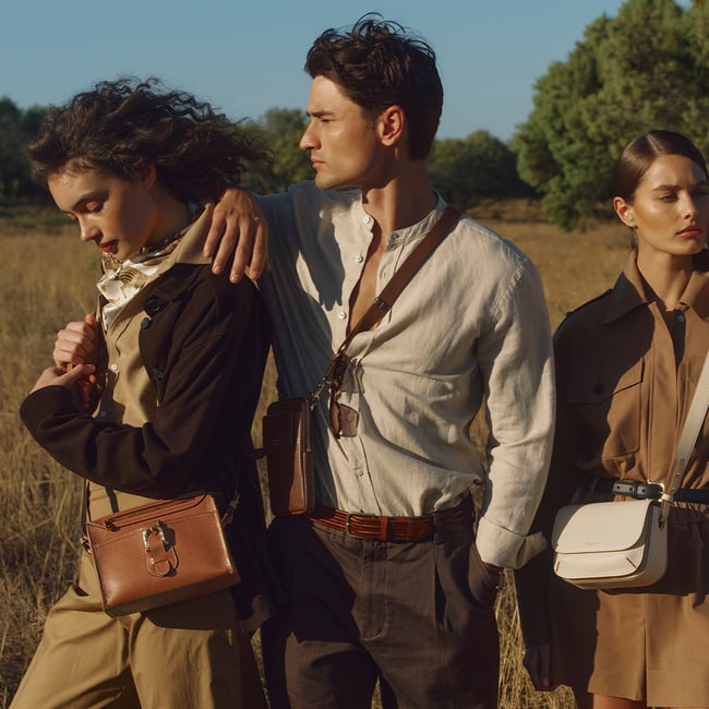 Bella Satchel Tan Milled Pebble
