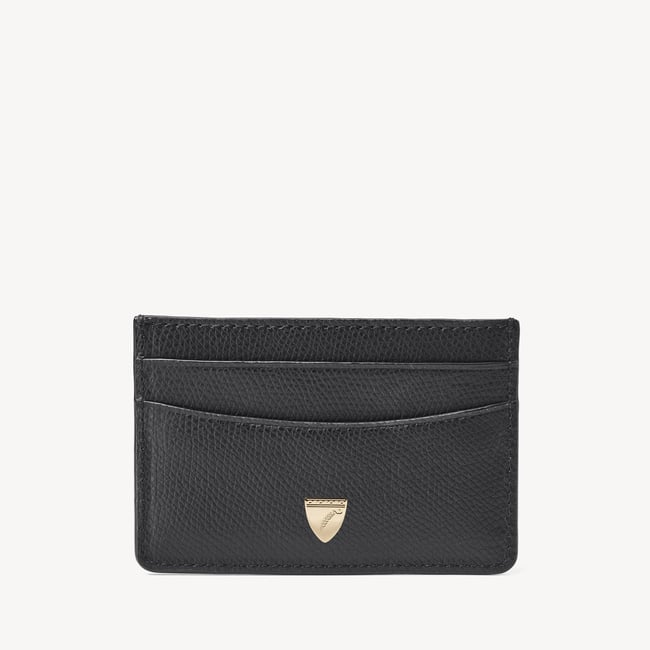 Slim Credit Card Holder Black Soft Saffiano