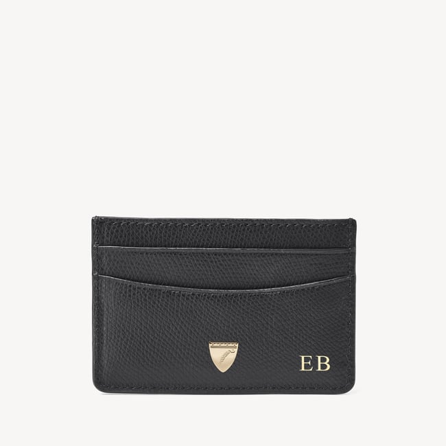 Slim Credit Card Holder Black Soft Saffiano