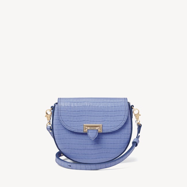 Portobello Crossbody Deep Shine Capri Blue Small Croc