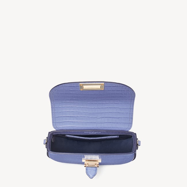Portobello Crossbody Deep Shine Capri Blue Small Croc