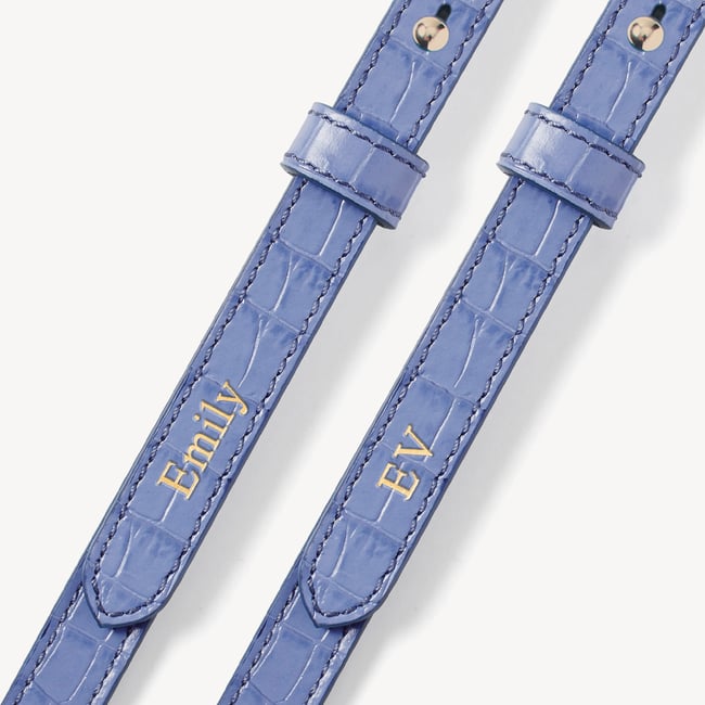 Portobello Crossbody Deep Shine Capri Blue Small Croc