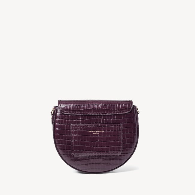 Portobello Crossbody Deep Shine Fig Small Croc