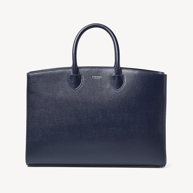 Madison Tote  Navy Saffiano
