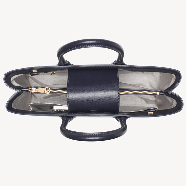 Madison Tote  Navy Saffiano