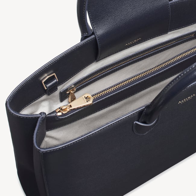 Madison Tote  Navy Saffiano